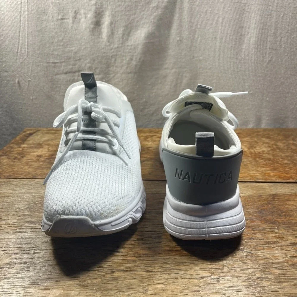 Nautica Chiatica Athletic Casual Sneakers, White & Gray, Women's 8.5